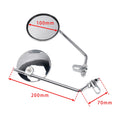 Pair Chrome Clamp On Mirrors for Motorcycle (7/8" Handlebar Mount)