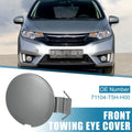 Front Bumper Tow Hook Cover 71104-T5H-H00 for Honda Fit Jazz (2014–2017) Silver Gray