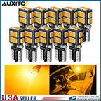 AUXITO T10 194 168 Yellow Amber LED Light Bulb for Various Vehicles
