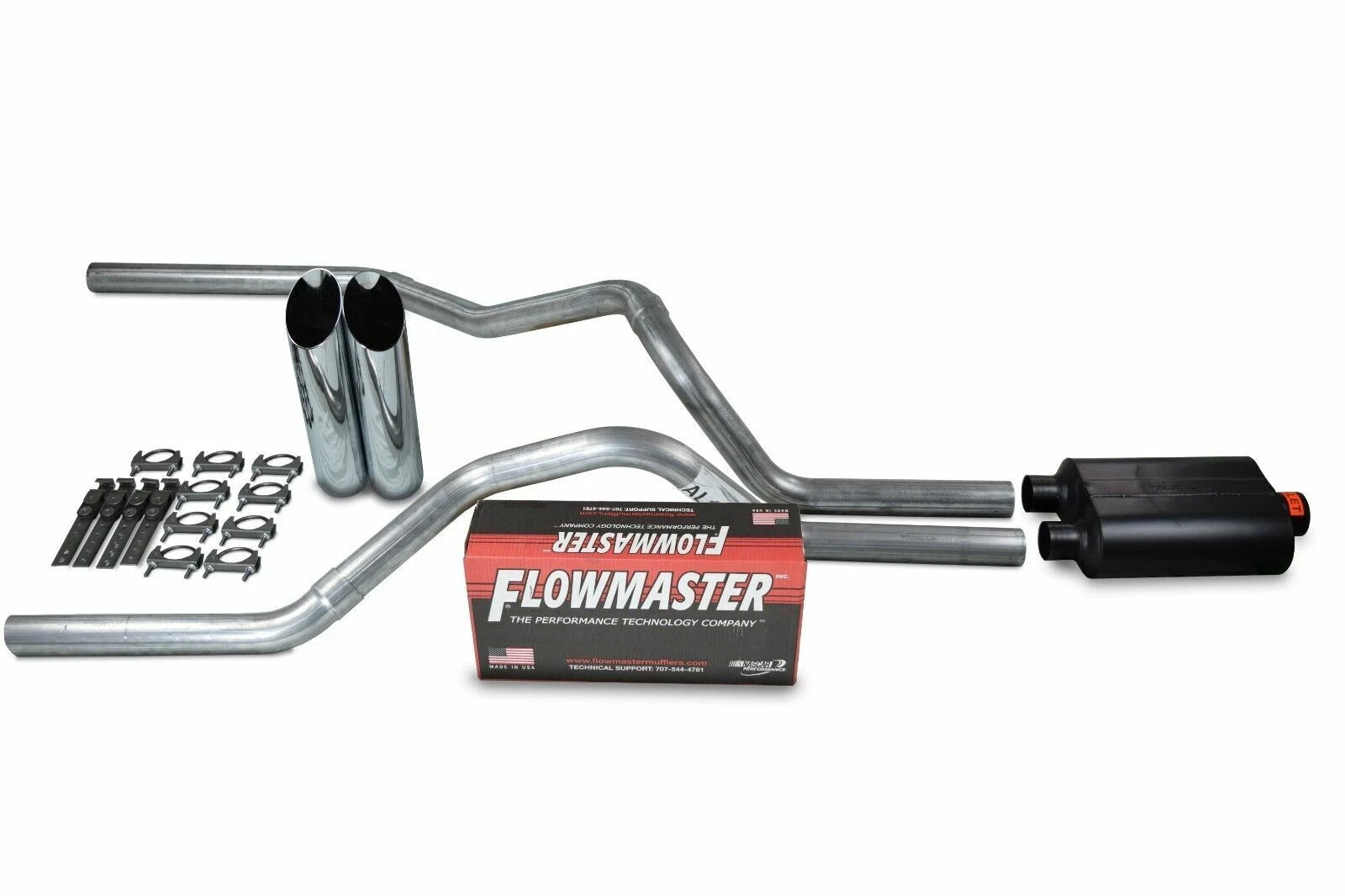 Dual Exhaust Kit for Ford F150 (2021–2025) 2.5" Flowmaster Super 40