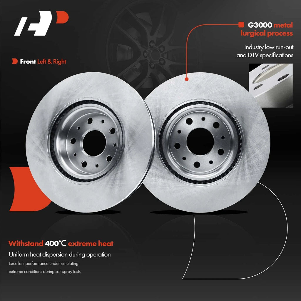Front Disc Brake Rotors & Ceramic Pads for Chevy Camaro (2016–2019, 2022)