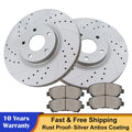 Front Drilled Disc Rotors and Ceramic Pads Kit for Nissan Maxima (2009–2019)