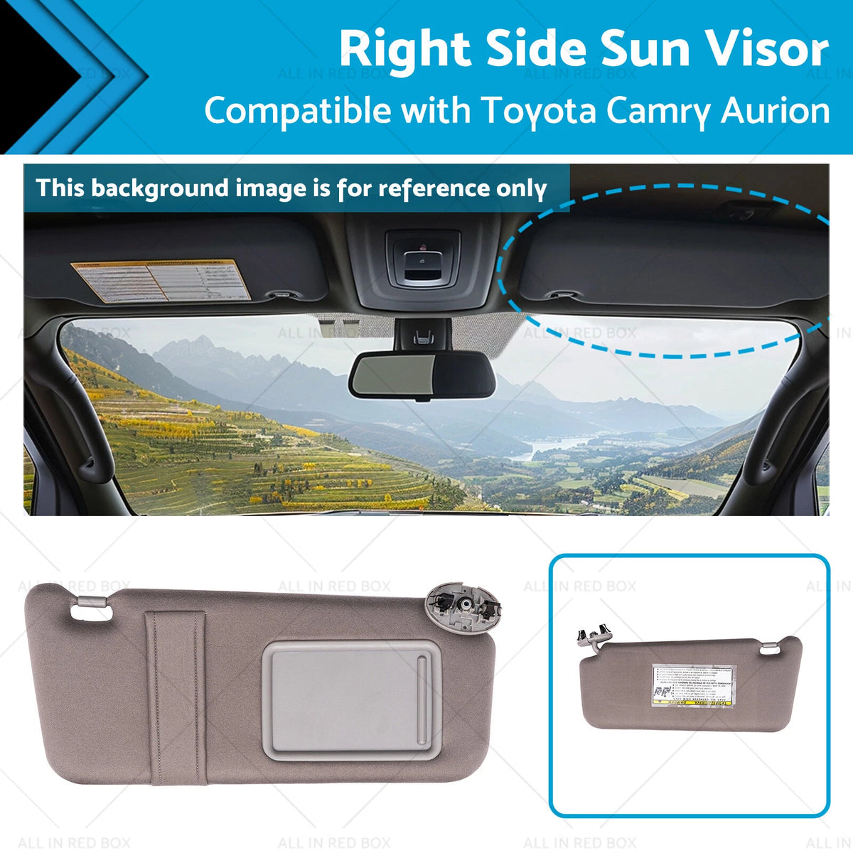 Sun Visor Right Side for Toyota Camry (2007–2011) 74310-06750-E0