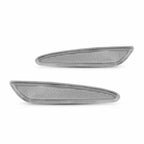 Pair Clear Lens Front Bumper Side Marker Lights for Mercedes W211 (2003–2006)