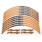 Set of 20 Motorcycle Wheel Rim Tape Decal Stripes 17" 18" Universal