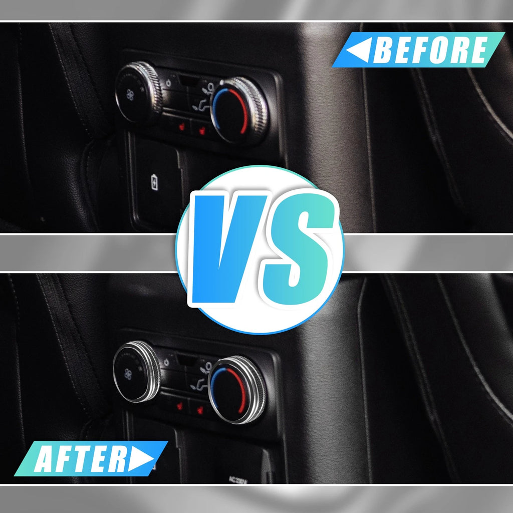 2pcs Air Temperature AC Knob Cover Aluminum Alloy for Ford Explorer (2011–2023)
