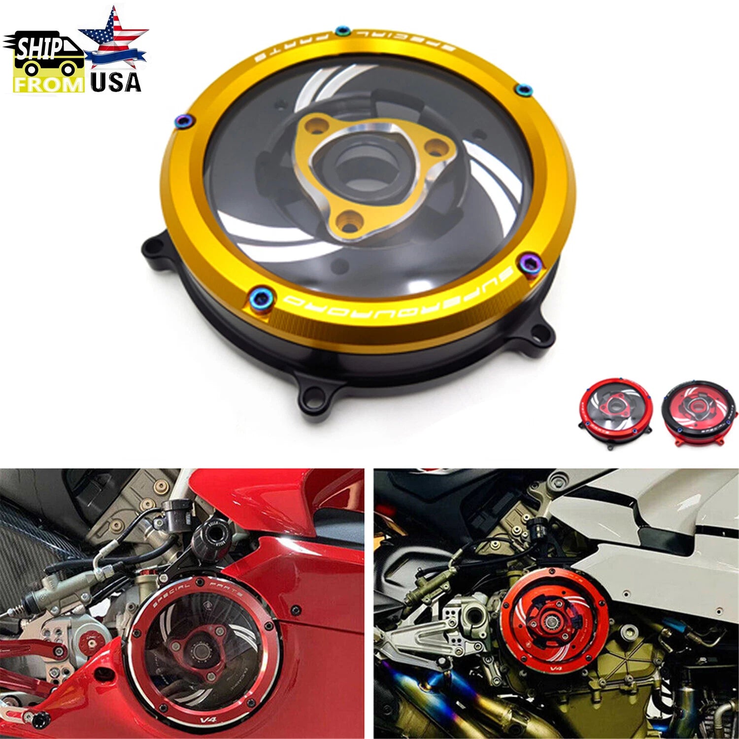 Clutch Cover Spring Retainer R Pressure Plate for Ducati 1199 1299 959 (2012–2019)