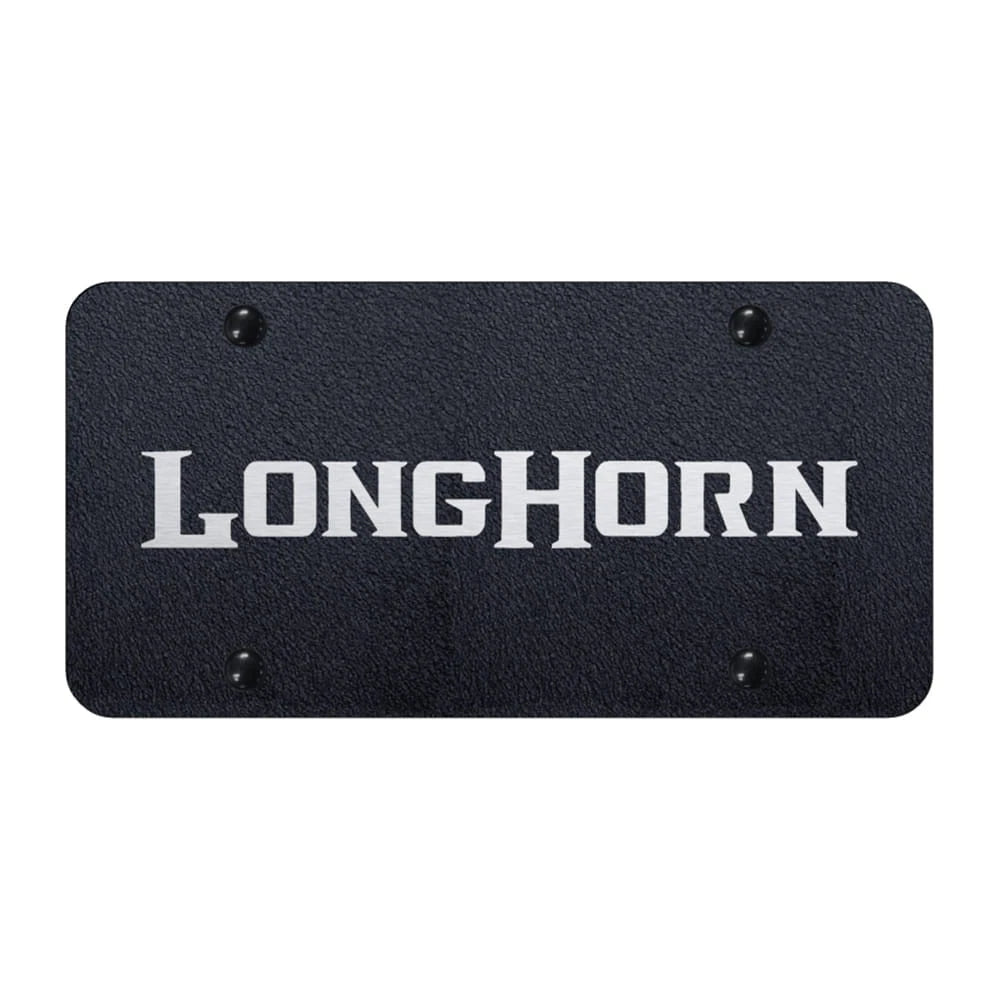 Textured Black Laser Etched Stainless Steel License Plate for RAM Longhorn