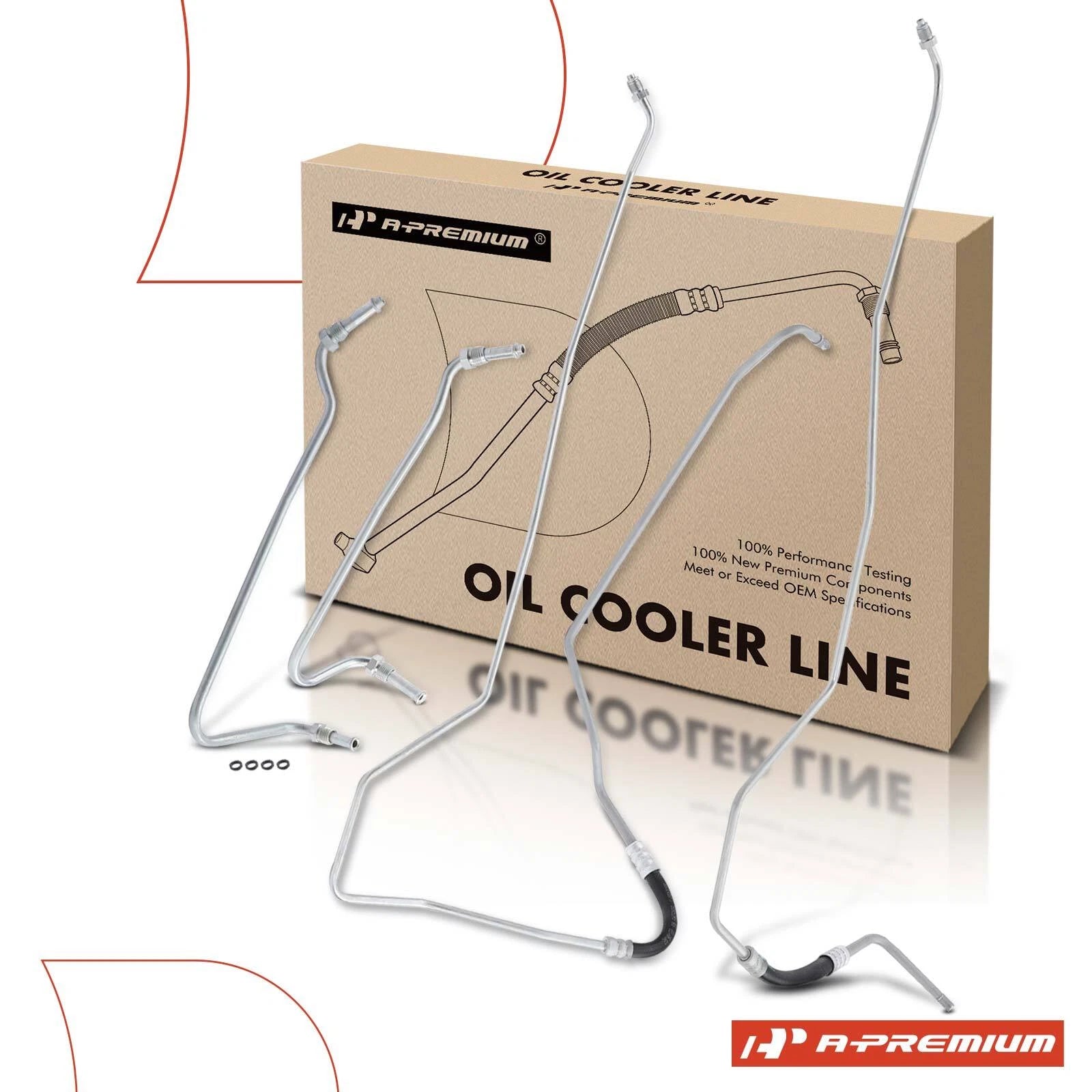 Set of 4 Inlet & Outlet Oil Cooler Lines for Ford F-150 Lincoln Mark LT (2006–2008)