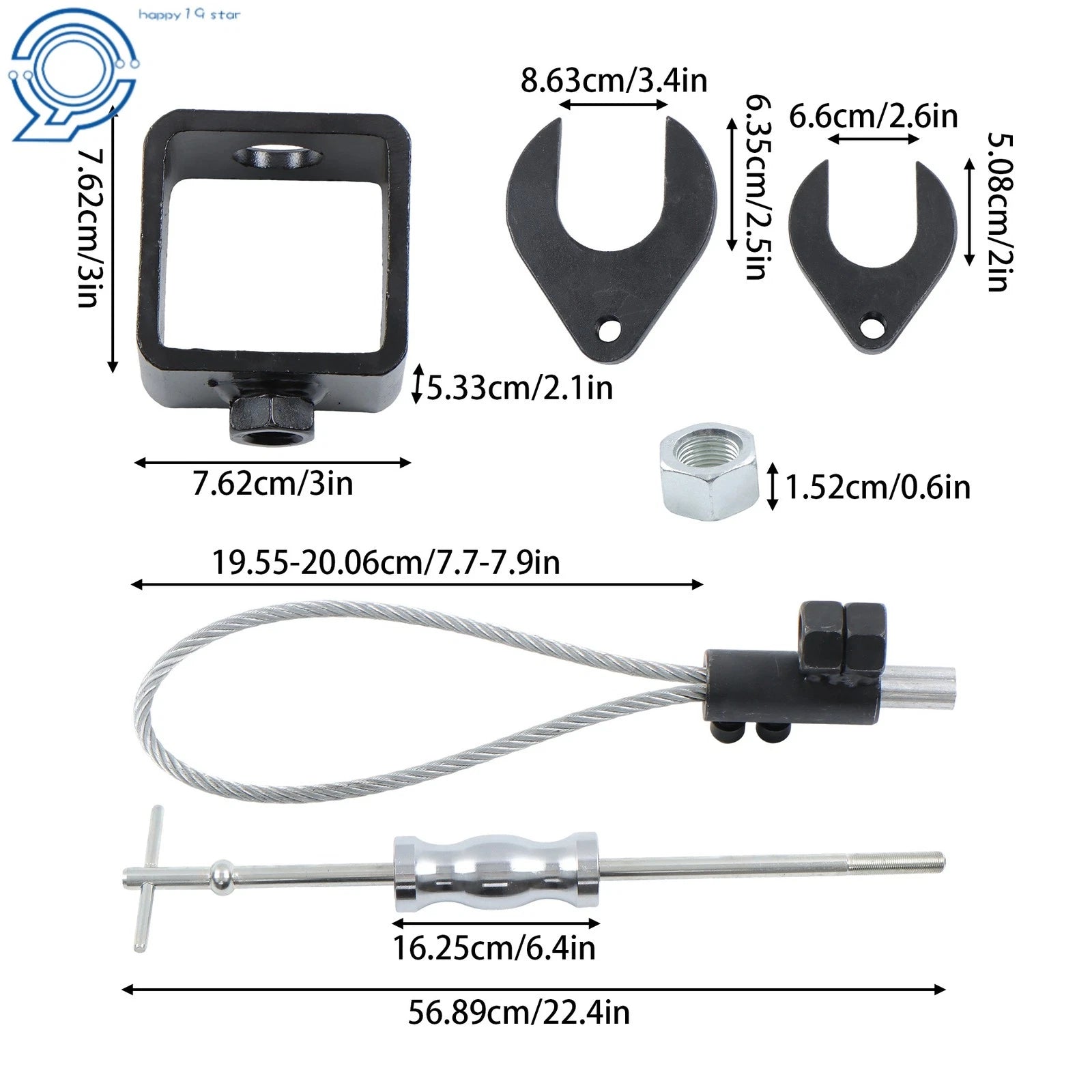 Inner CV Axle Removal Tool Set for Universal Use