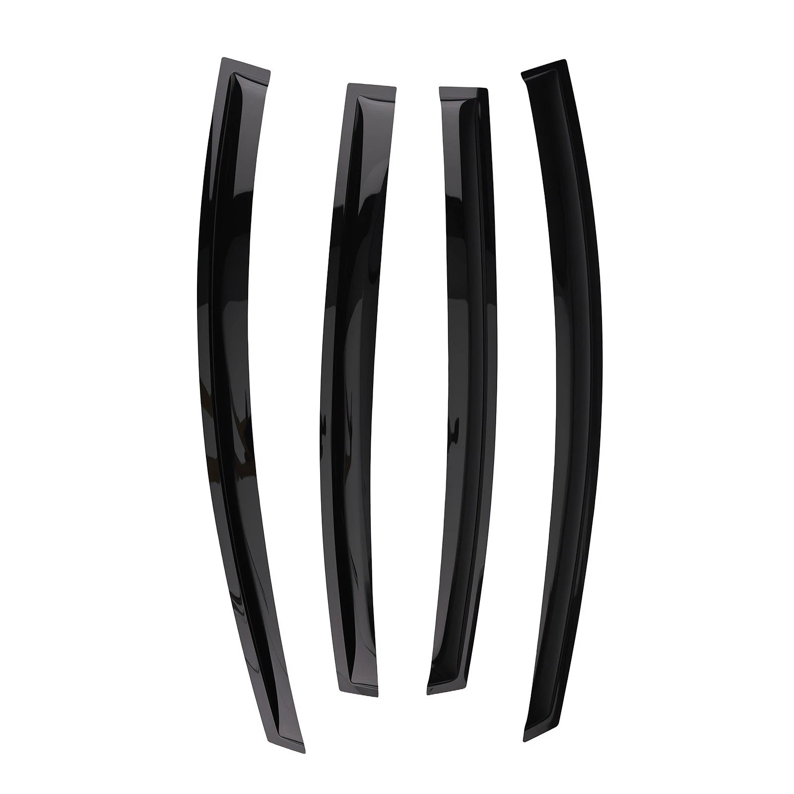 Set of 4 Rain Guards Window Visors for KIA RIO K2 Sedan (2011–2017) Black