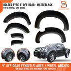 9" Off-Road Bolted Fender Flares for Isuzu D-Max DMAX Ute (2012-2016)