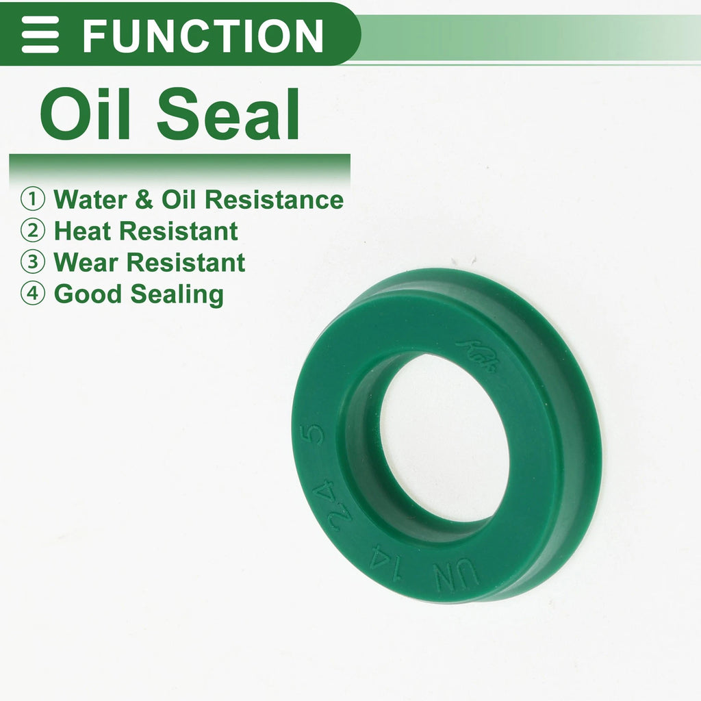 Set of 5 Oil Seal Ring 14x24x5mm for Rotary Shaft (TPU, High Pressure)