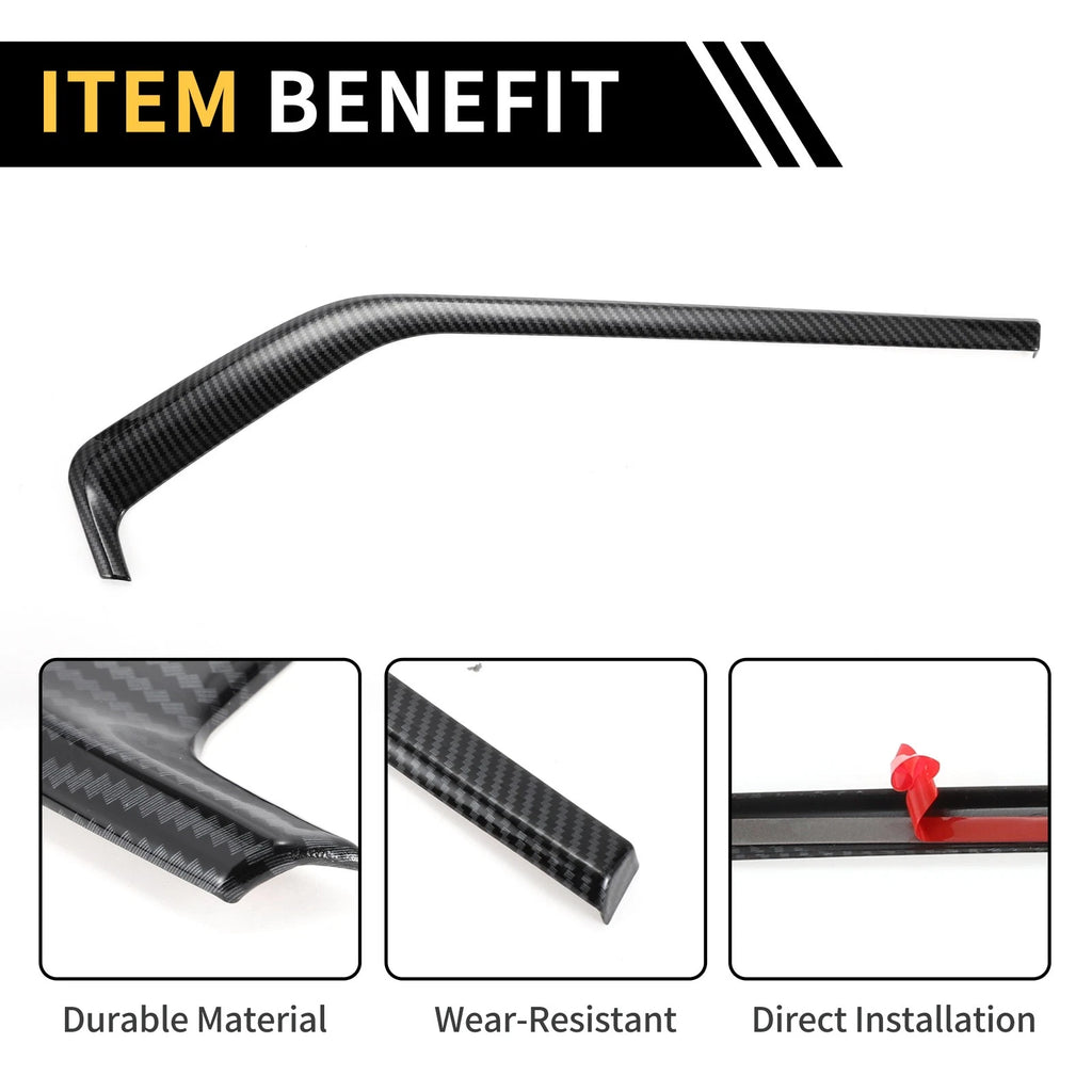 Front Rear Door Panel Bezel Cover for Chevy Colorado (2023–2024) Carbon Fiber