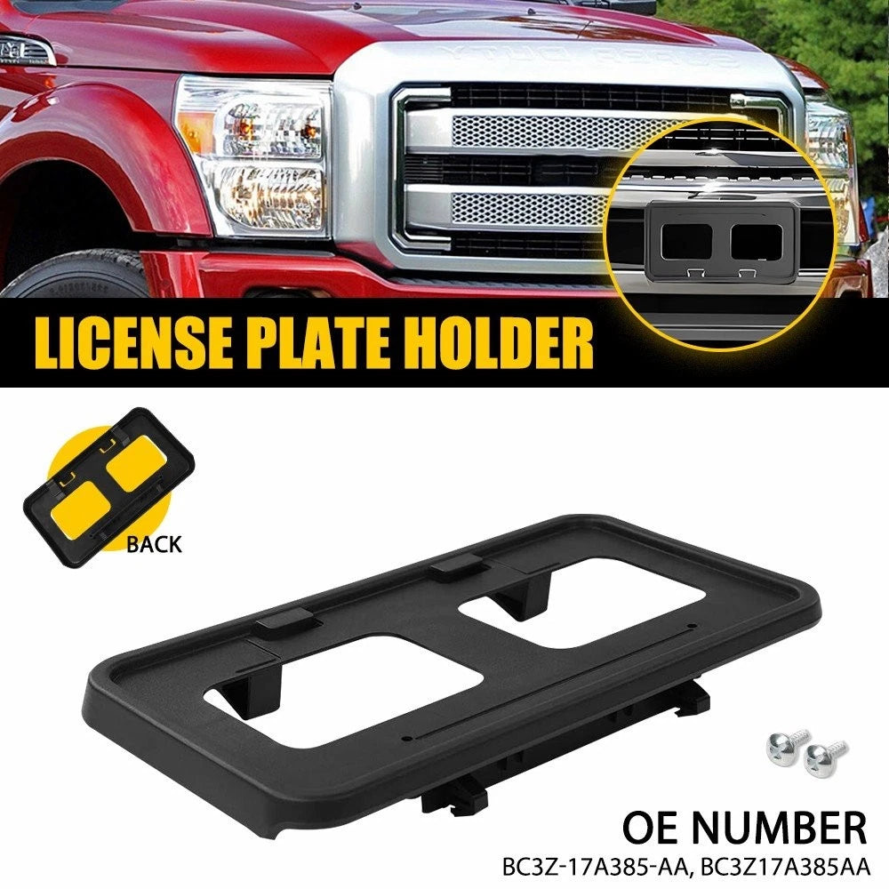 Front License Plate Tag Bracket Holder for Ford F250 Super Duty (2011–2016)