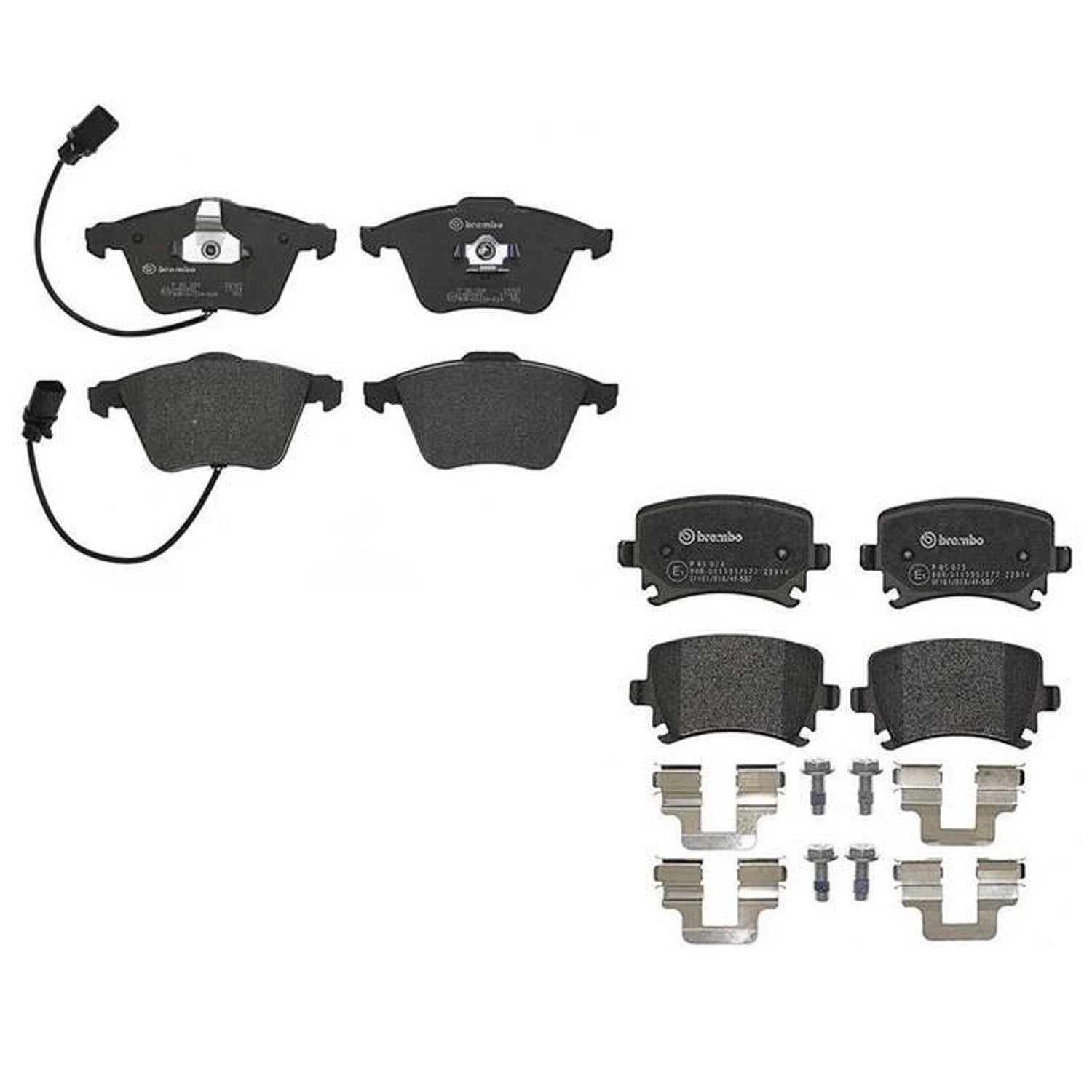 Set of 4 Brembo LowMet Brake Pads for Audi A6 Q