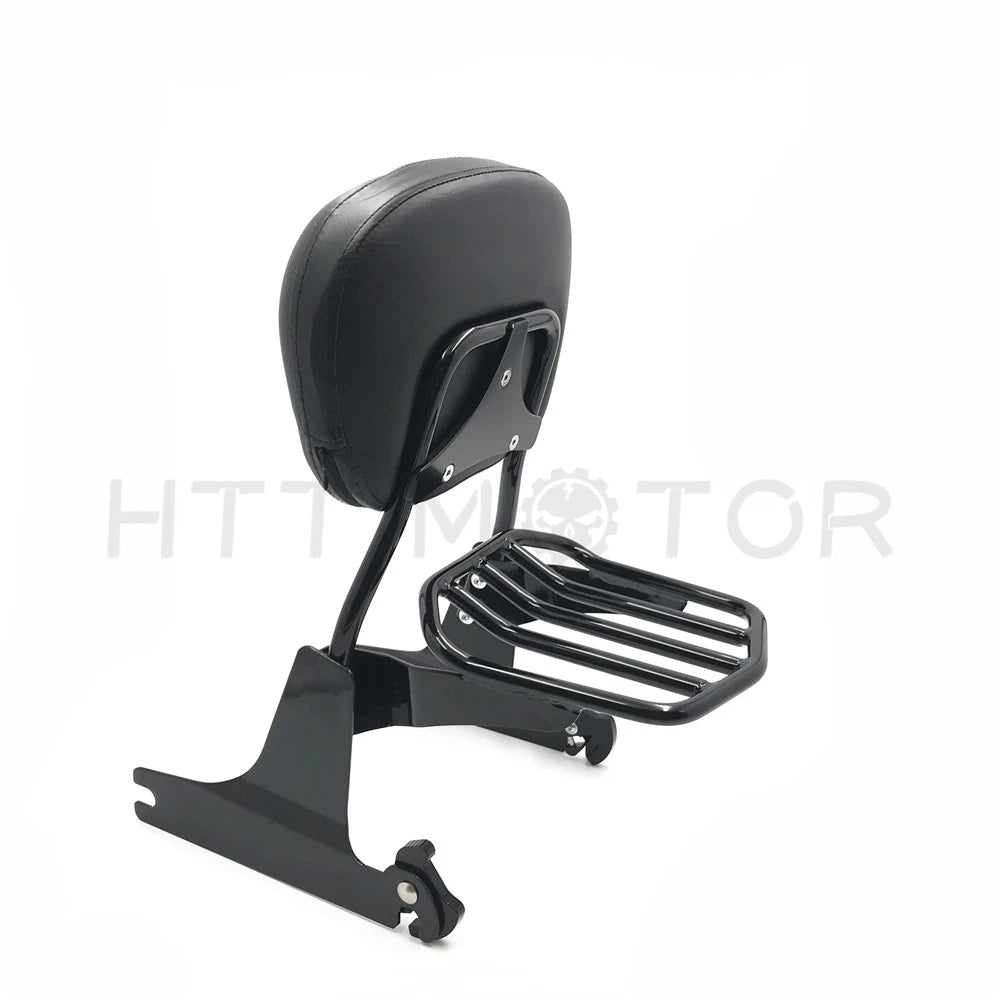 Detachable Backrest Sissy Bar Luggage Rack for Harley Softail (2000–2023)