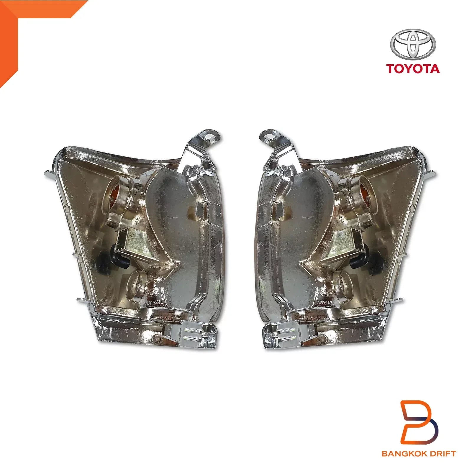 Chrome Front Corner Park Signal Lamps  For Toyota Hilux LN167 LN147 (1997-2001)