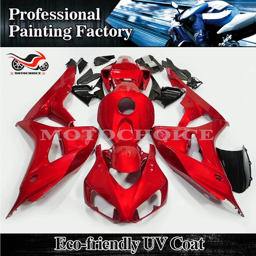 Gloss Red Fairing Kit for Honda CBR1000RR (2006–2007) ABS Injection Bodywork
