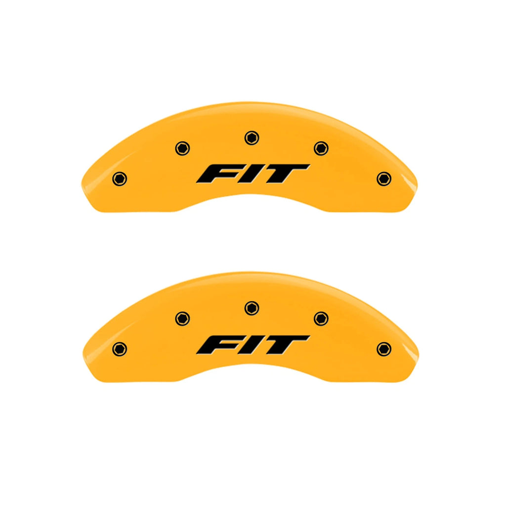 Front Yellow Caliper Covers for Honda Fit (2009–2019) by MGP