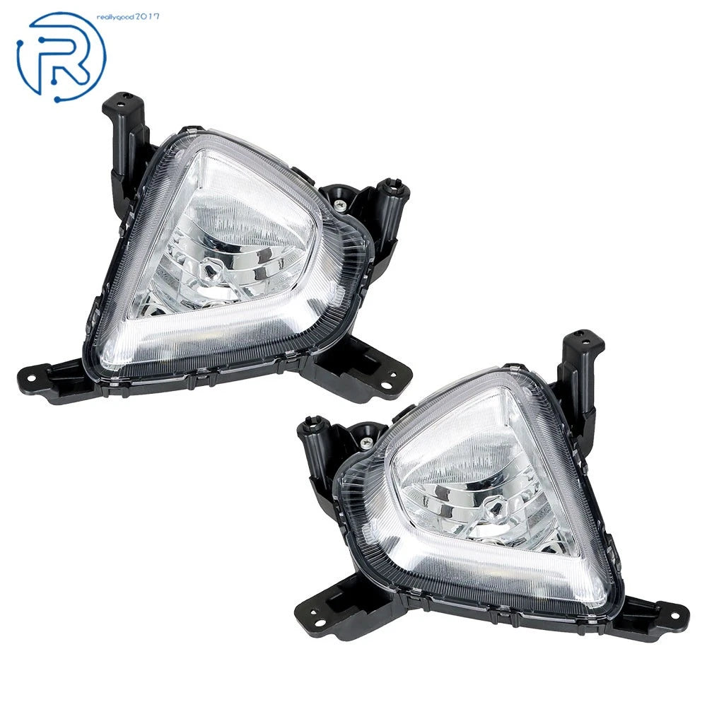 Set of 2 Front Chrome Fog Lights for Kia Sorento (2016-2018)