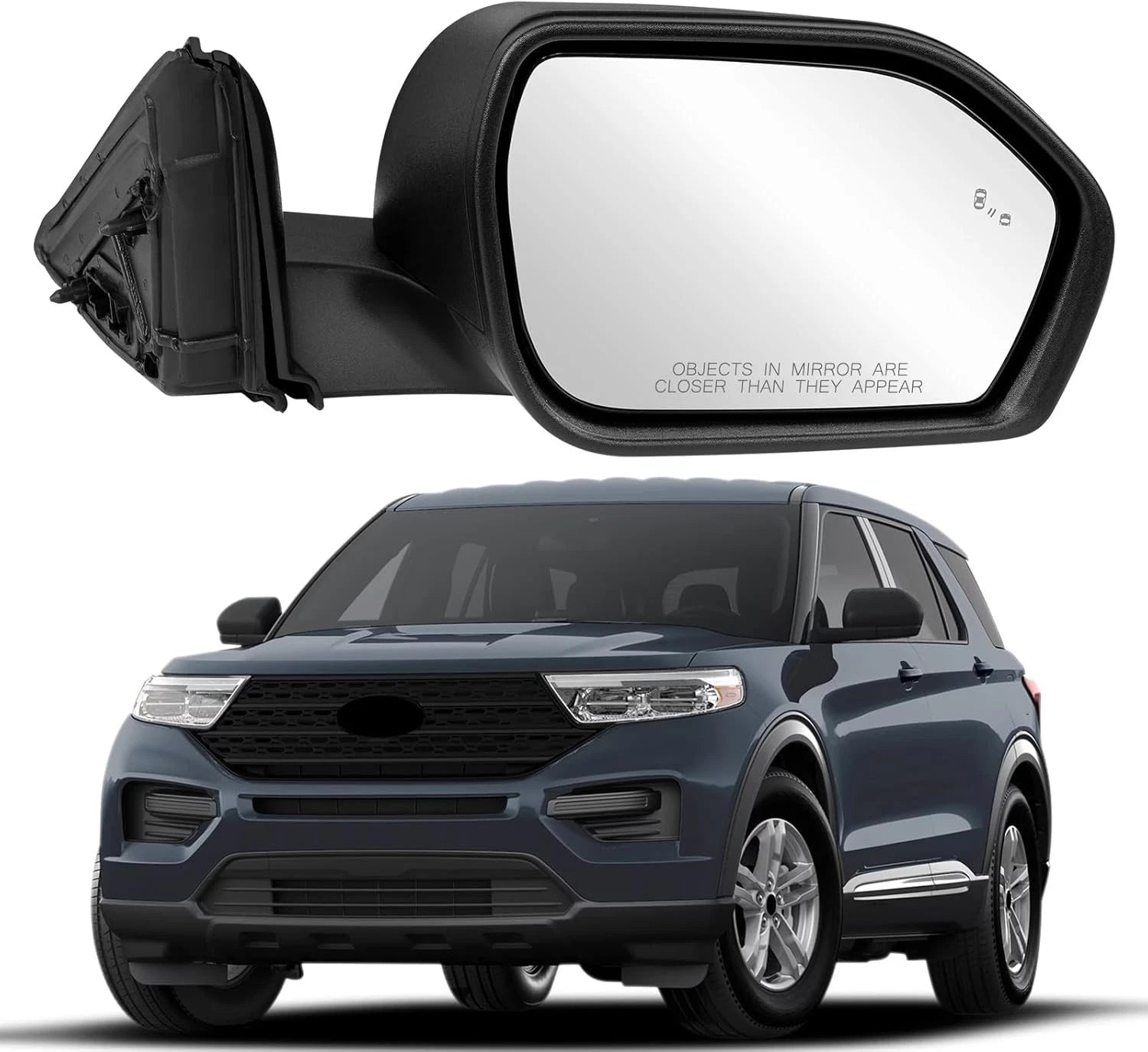 Passenger Side Mirror for Ford Explorer (2020–2023) LB5Z17682BA Textured Black