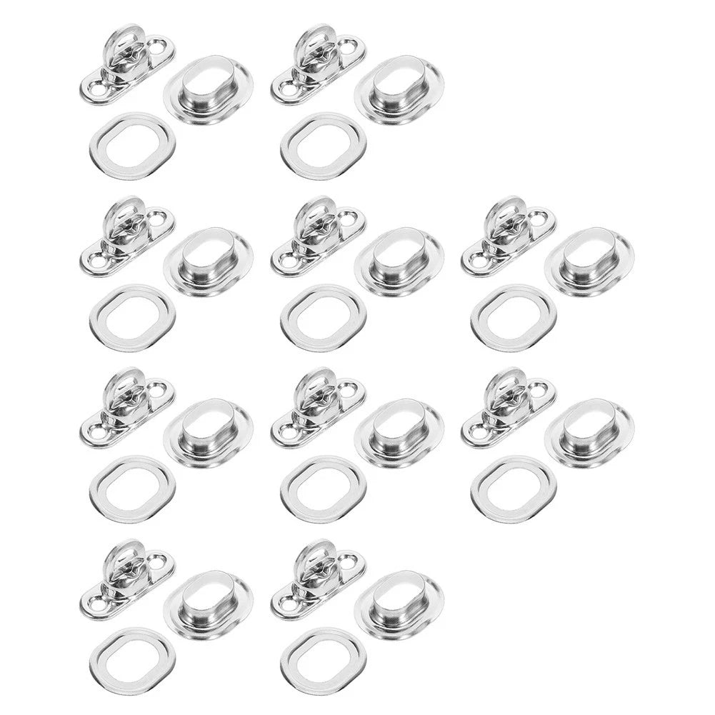 Set of 12 Oval Eyelet Rotating Latches for Car Trailer (Copper Material)