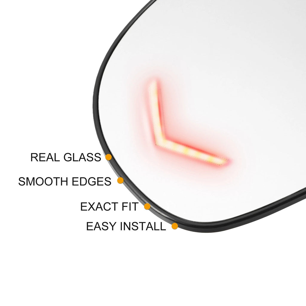 Heated LED Signal Mirror Glass for Chevrolet Tahoe Yukon Sierra Silverado (2007–2014)
