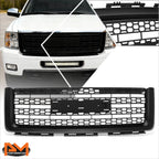 Matte Black Denali Style Mesh Front Grille for GMC Sierra 1500 (2007–2013)