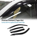Set of 4 Window Deflectors for Honda Civic Sedan (2022) - Black Vent Visors