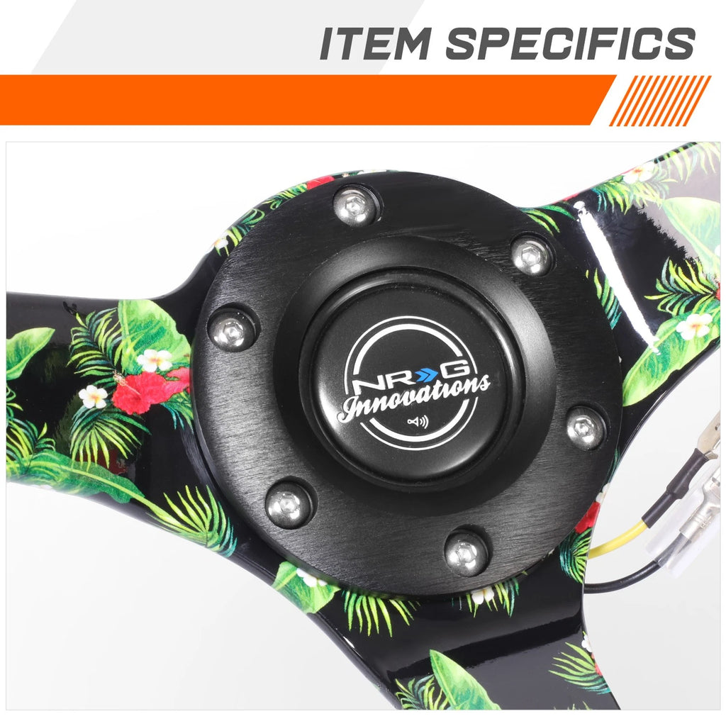 NRG RST-036TROP-S 350mm Suede Leather Racing Steering Wheel for Universal (2010–2023)