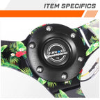 NRG RST-036TROP-S 350mm Suede Leather Racing Steering Wheel for Universal (2010–2023)