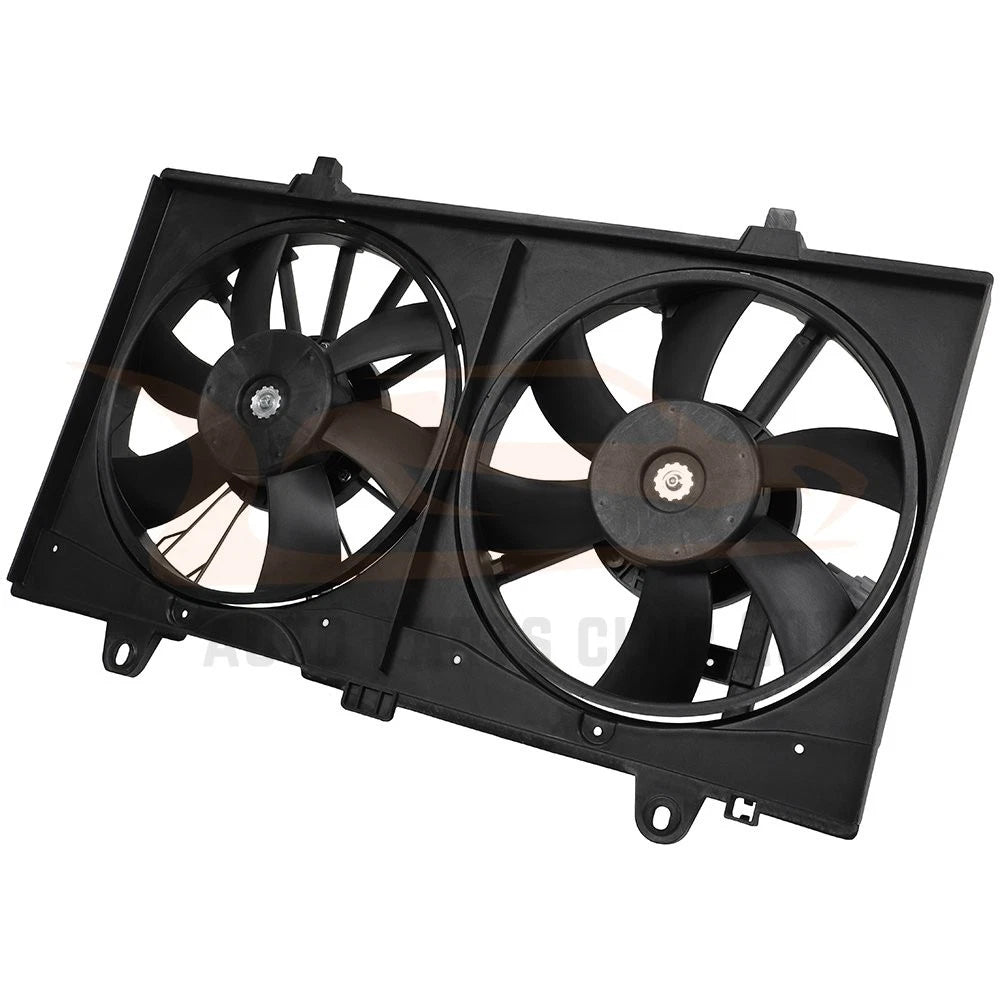 AC condenser and cooling fan assembly for Nissan Sentra (2007-2012)