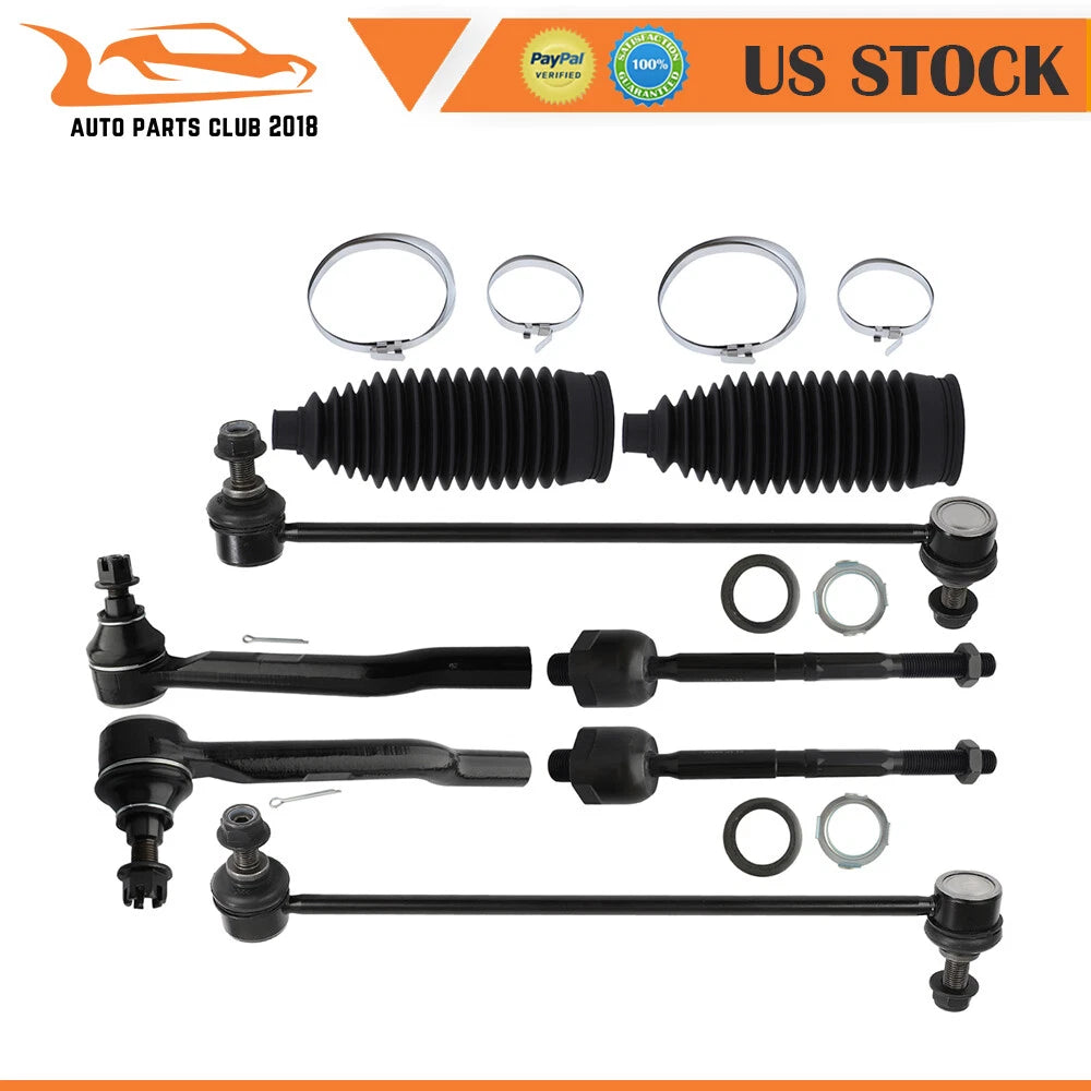 8pcs Front Steering Kit Tie Rod End Sway Bar for Honda Pilot (2016–2021)