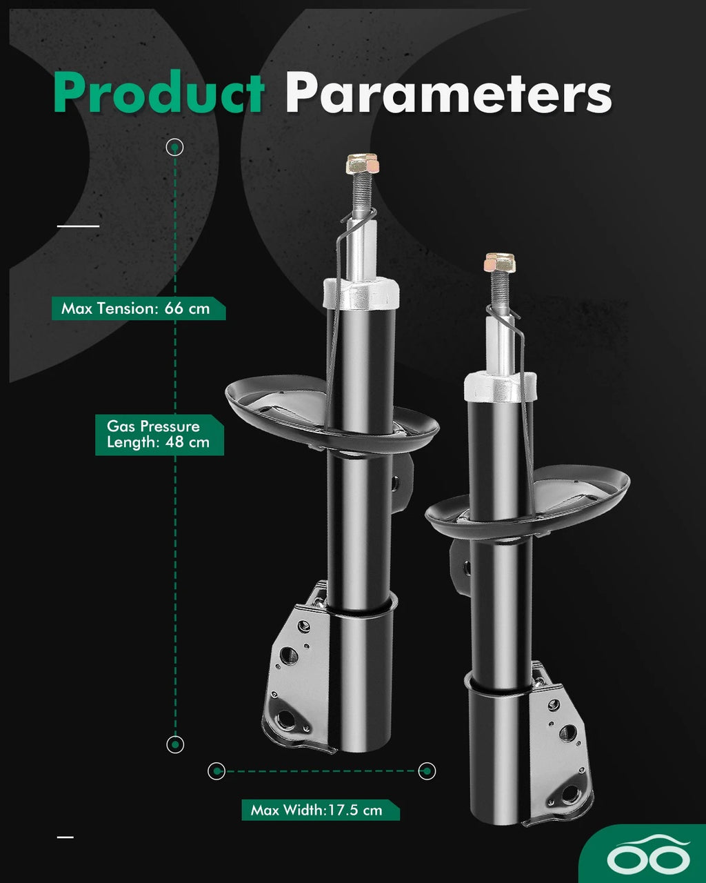 Set of 2 Front Shocks Struts for Saturn Vue (2002–2007)