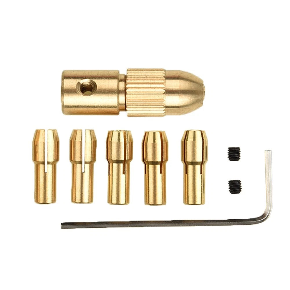 8Pcs Brass Drill Chuck Collet Bit Adapter 0.5-3.0mm for Electric Tools