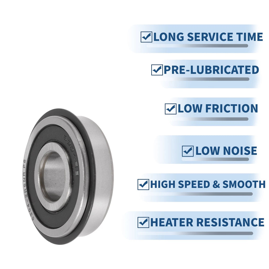 6304NR2RS Deep Groove Ball Bearings for Scooter Skateboard (20x52x15mm)