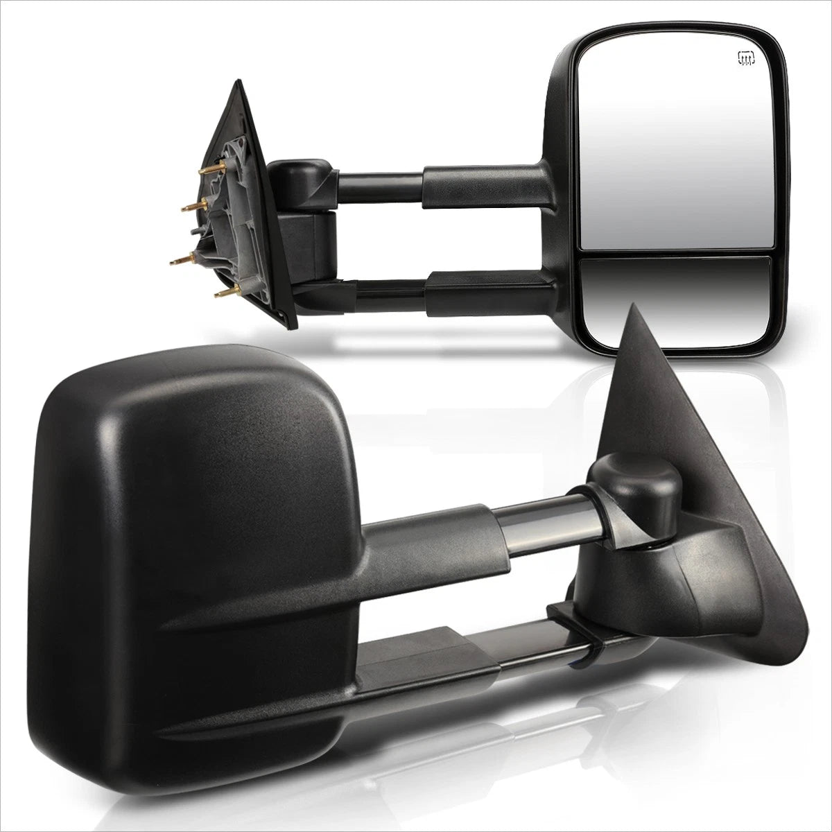 Power Heated Black Side Towing Mirrors for Chevy Silverado/GMC Sierra (2014–2020)