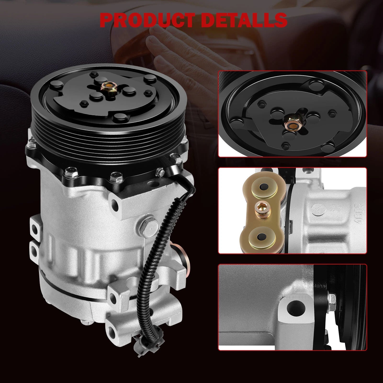 A/C Compressor & Clutch for Dodge Dakota Durango Ram (1996-2001)