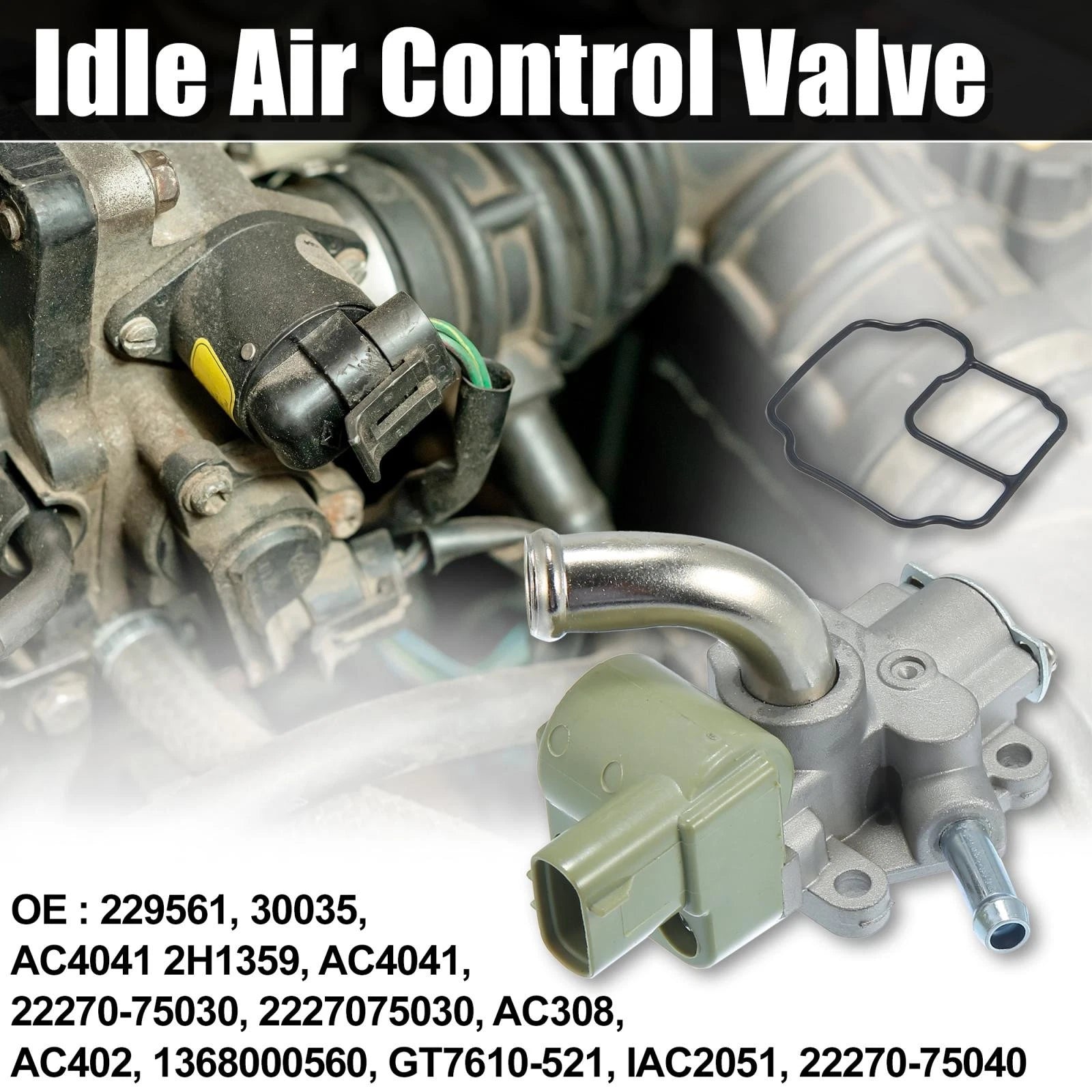 Idle Air Control Valve 22270-75040 with Gasket for Toyota 4Runner Tacoma (1996–2000)