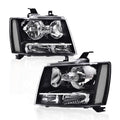 Clear Corner Black Headlights for Chevy Avalanche Tahoe Suburban (2007–2014)