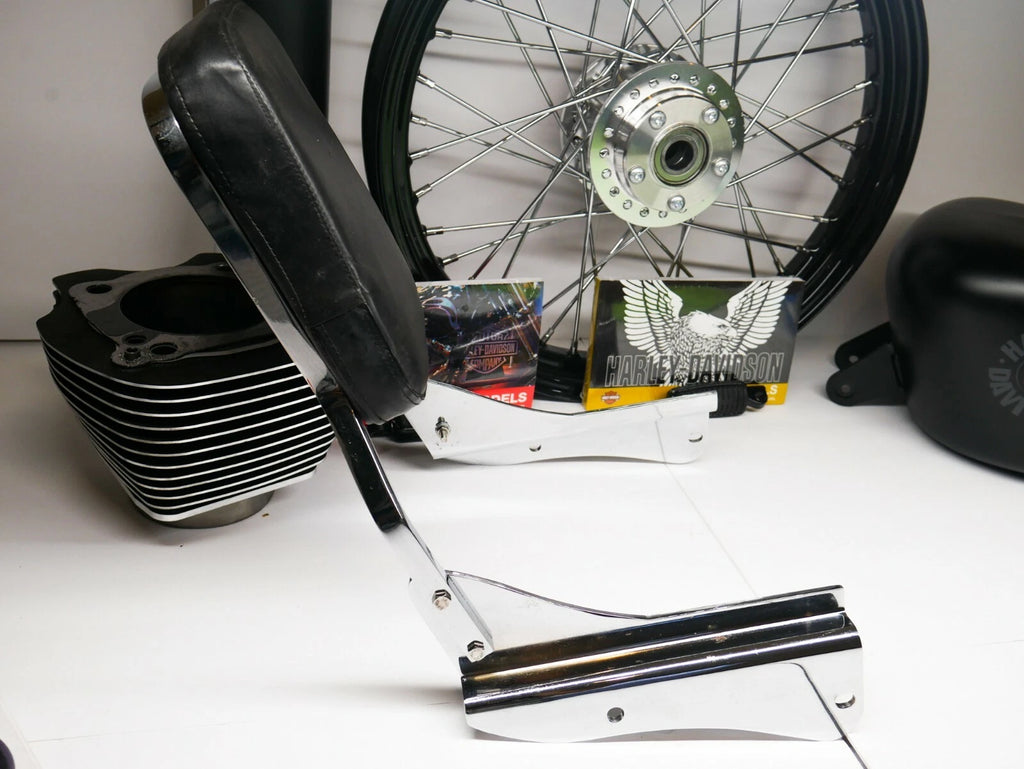 Sissy Bar Back Seat and Backrest Pad for Harley Davidson (Rigid Mount)