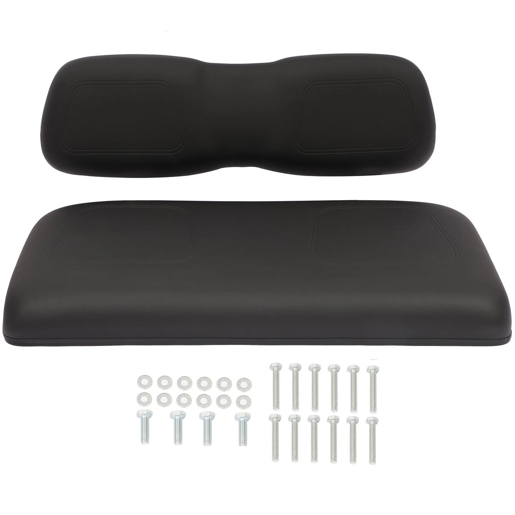 Set of 2 Black Front Seat Cushions for Club Car DS