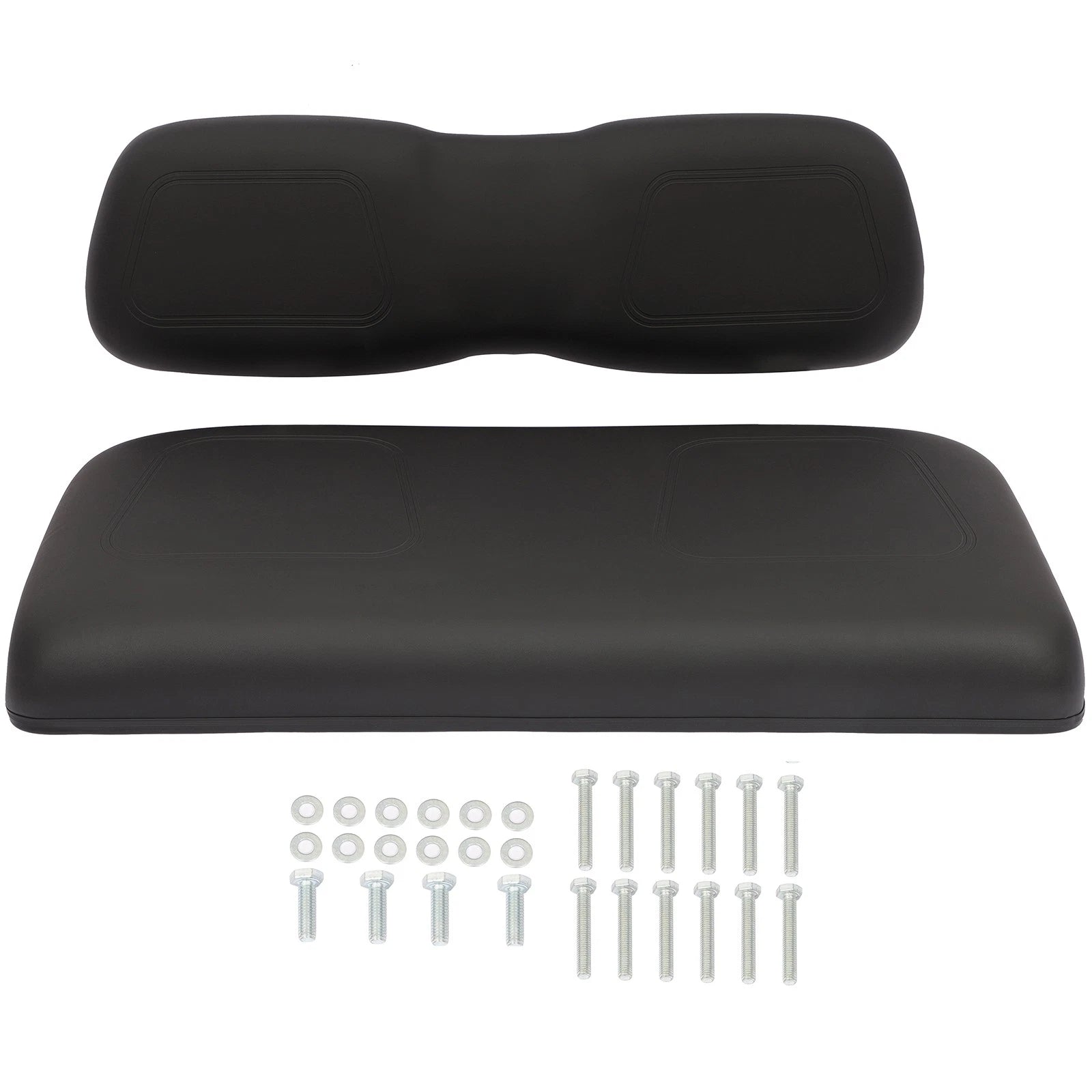Set of 2 Black Front Seat Cushions for Club Car DS