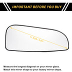 Left Mirror Glass Replacement for Dodge Ram 1500 (No. 68067731AA)