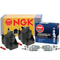 2X NGK DIS Ignition Coil & 4X Iridium IX Spark Plugs for Chevy GMC Pontiac (L4)