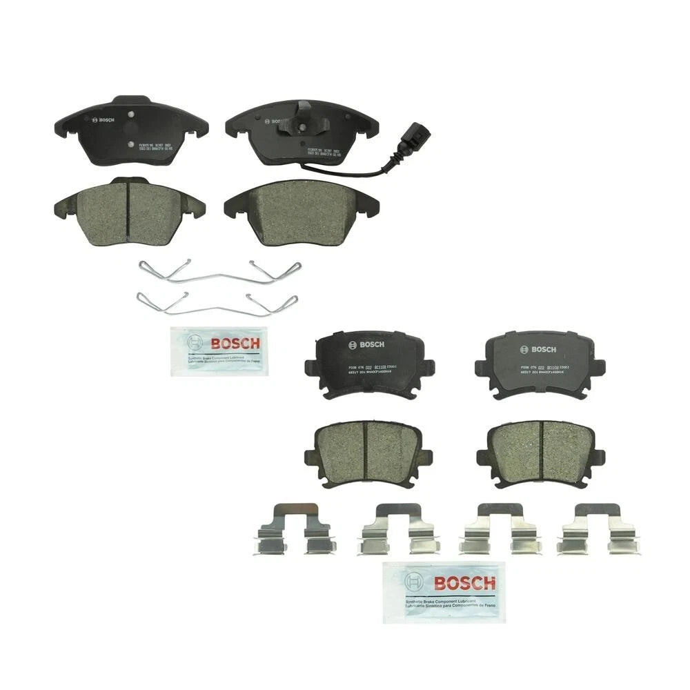 Bosch QuietCast Brake Pads Kit for Audi A3 TT Quattro CC GTI Jetta (2006–2020)