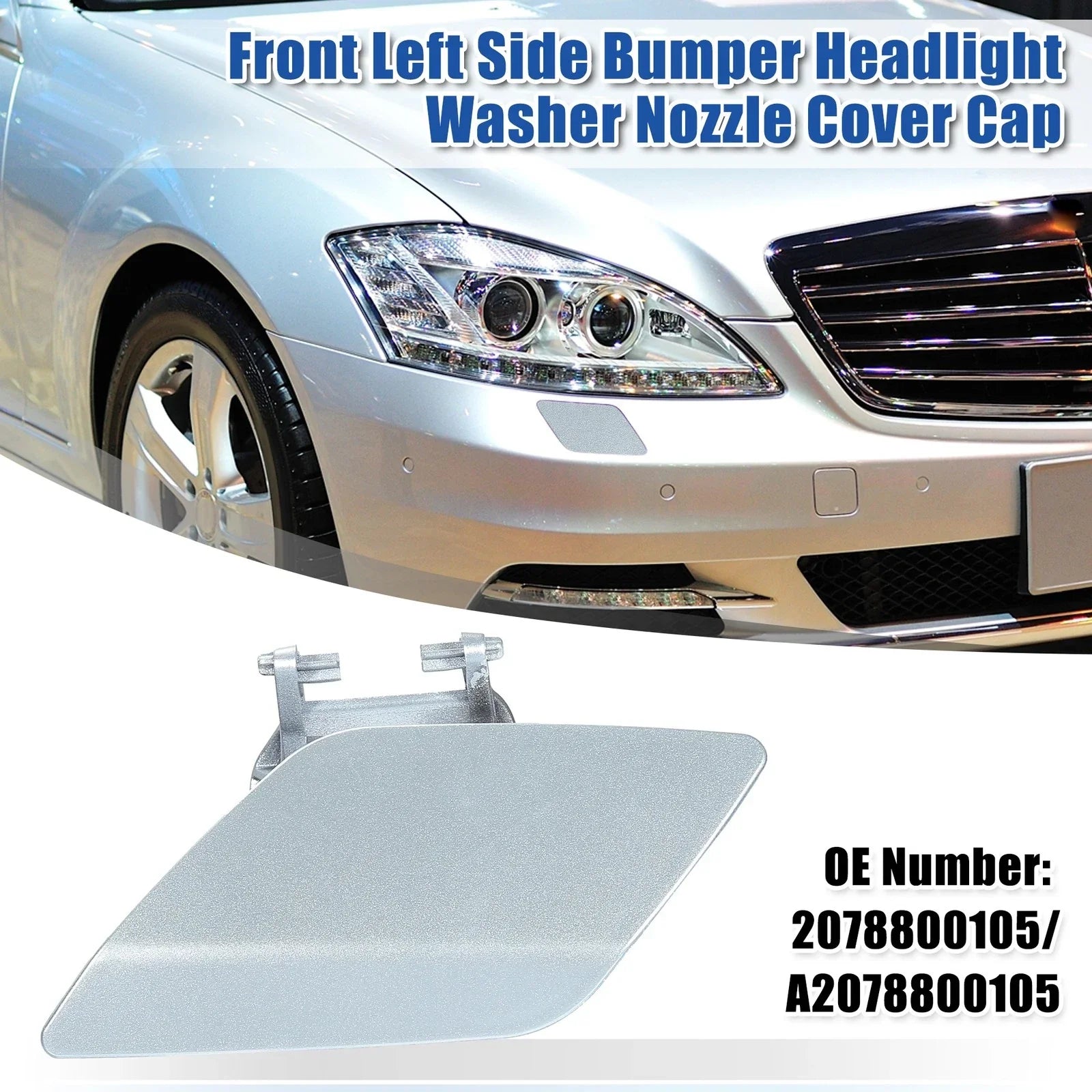 Front Left Bumper Washer Nozzle Cover for Mercedes-Benz E550 (2007-2009)