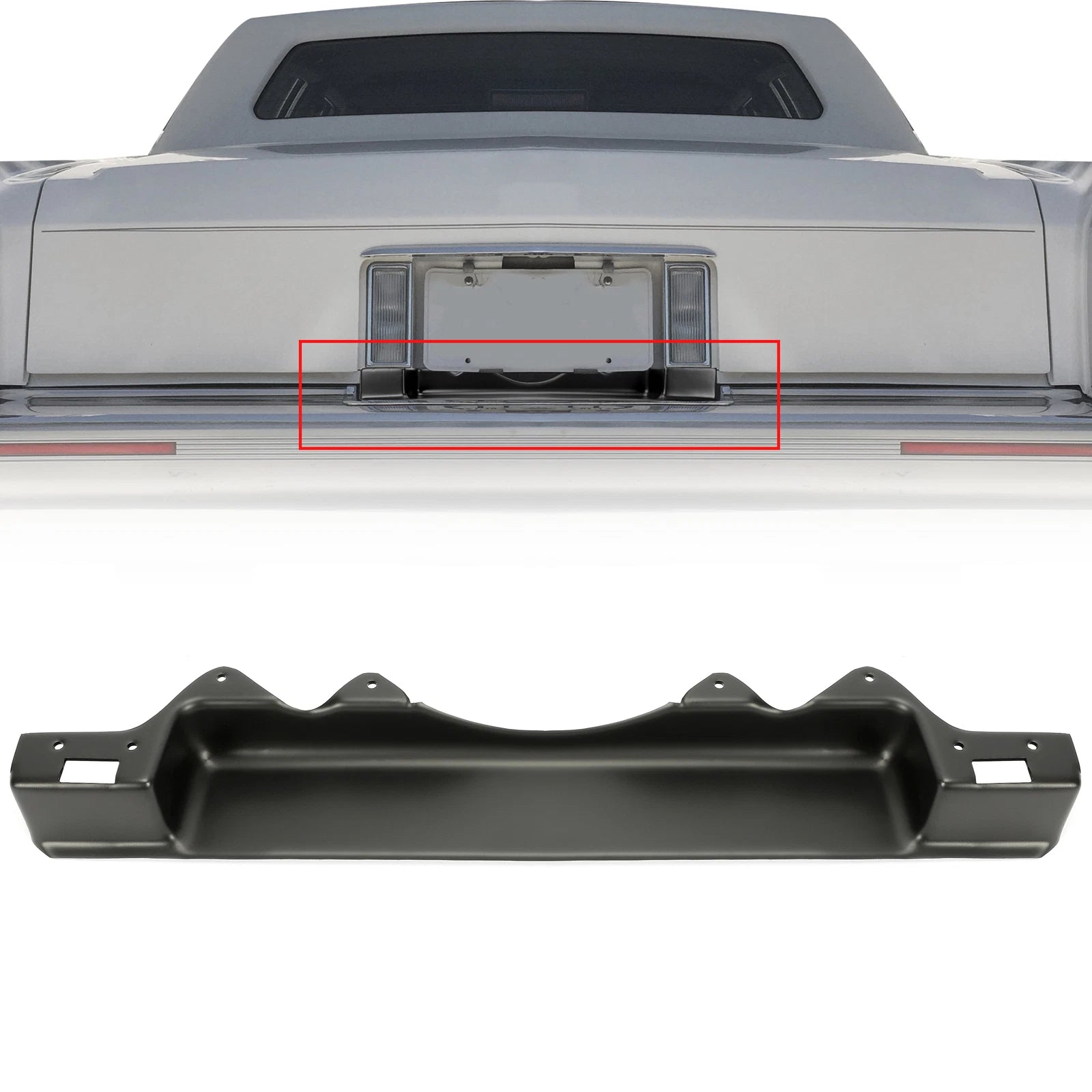 Rear Bumper Molded License Plate Filler for Cadillac Deville Brougham (1980–1992)
