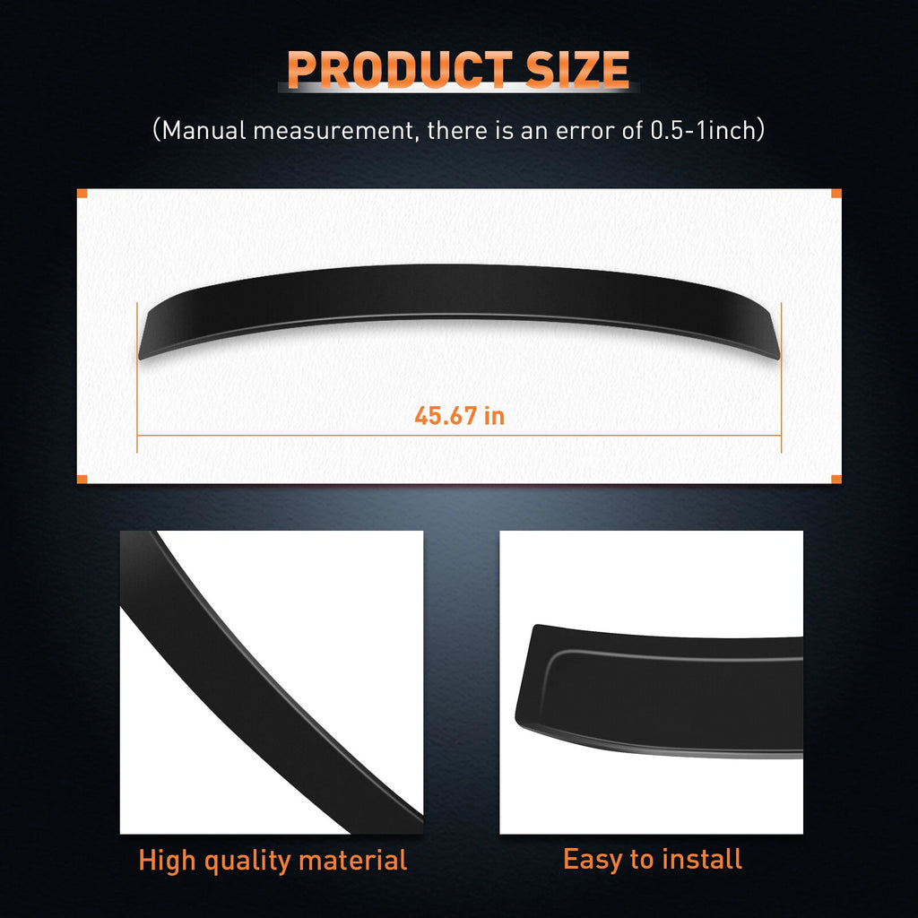 Roof Wing Spoiler Visor for Honda Accord 2013–2017 (9TH Gen) Black